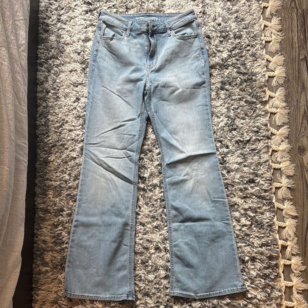 Old Navy Blue Flare Wide Leg Jeans